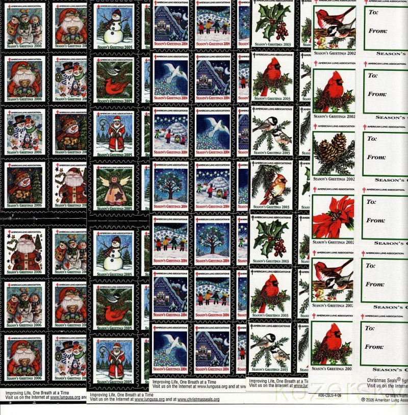 2000-09 U.S. National Christmas Seals, Sheet Collection
