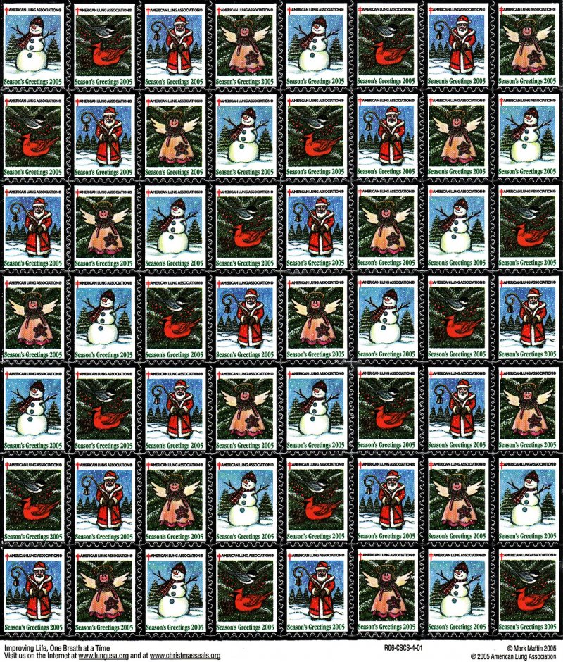 2005 U.S. National Christmas Seals Sheet