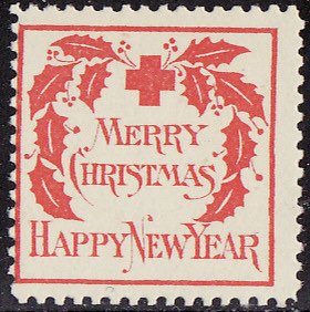 7-2, WX2, 1907 U.S. Red Cross Christmas Seal, Type 2, Avg, MNH 