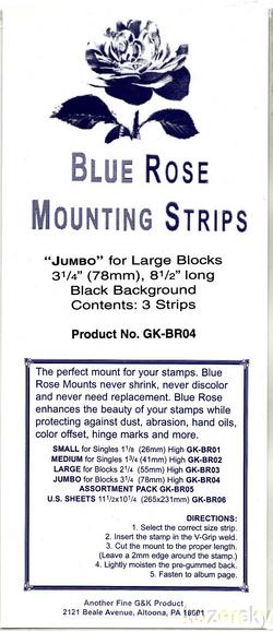 Blue Rose Stamp Mounts, Jumbo Size