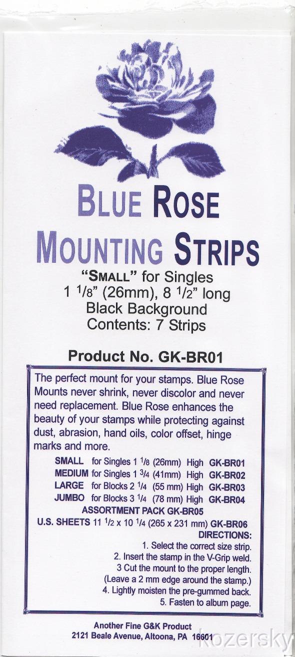    Blue Rose Stamp Mounts, Small Size