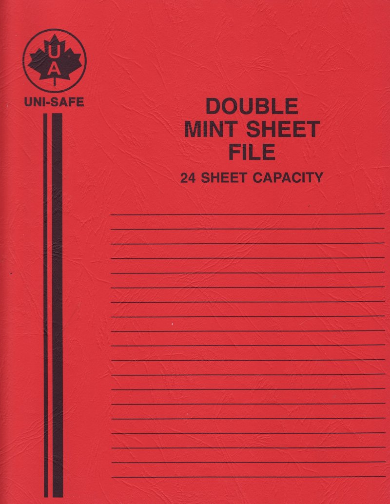   Uni-Safe Glassline Sheet File, 24 pocket Sheet File, Red Cover