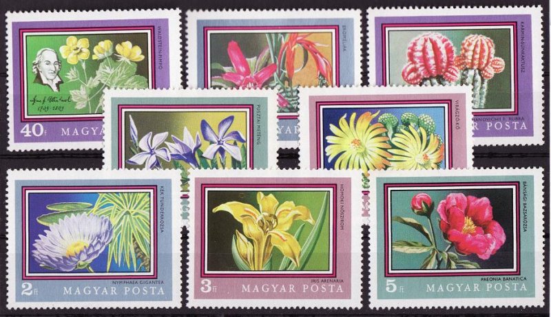 Hungary 2089-96, Hungary Bicentenary Budapest Botanical Gardens Stamps, Flowers