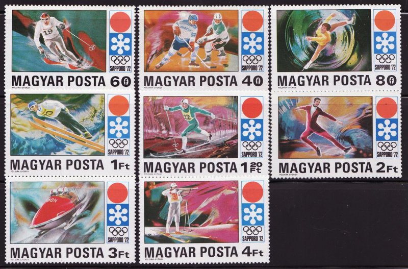 Hungary 2114-22, Hungary 11th Winter Olympic Games Stamps, Japan, S/S, MNH