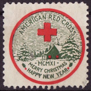 1911-1, WX7, 1911 U.S. Red Cross Christmas TB Seal, Type 1, F, NG