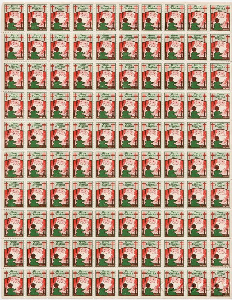23- 1x, WX31c, 1923 U.S. Christmas Seals Sheet, VBg