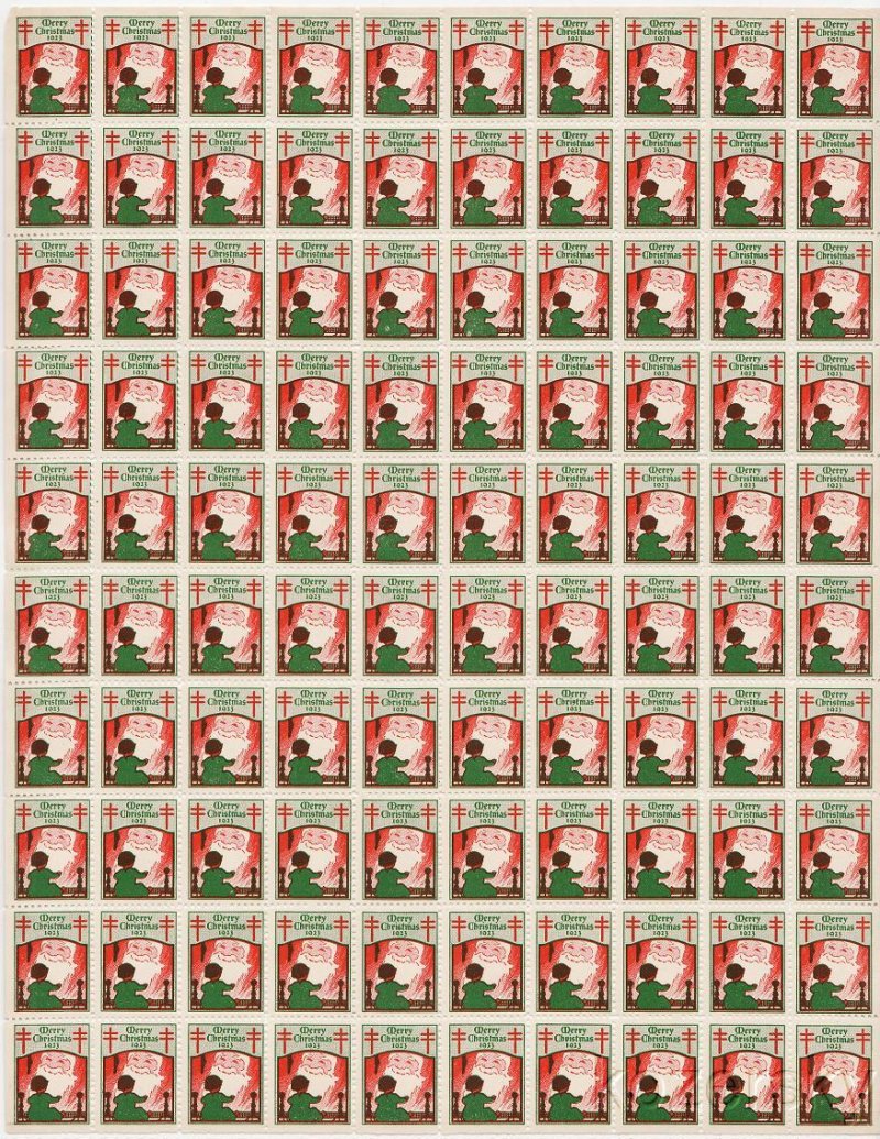23- 1x, WX31c, 1923 U.S. Christmas Seals Sheet, VBg