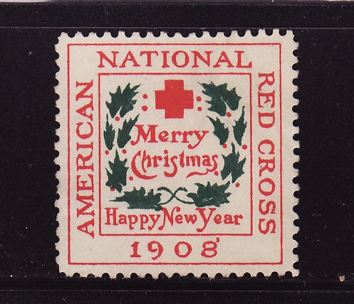 8-1A.4, WX3a, 1908 U.S. Red Cross Christmas Seal, Type 1A