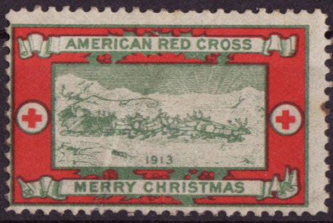 1913-2, WX12, 1913 U.S. Red Cross Christmas TB Seal, Type 2, Avg., NG