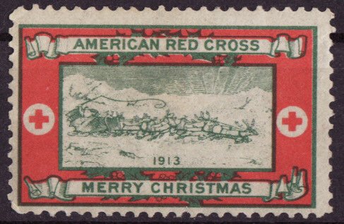 1913-3, WX13, 1913 U.S. Red Cross Christmas TB Seal, Type 3, F, NG