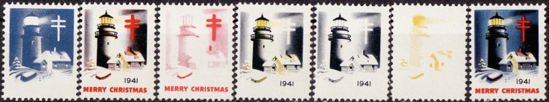 1941-1pcp, WX104, 1941 U.S. Christmas Seals, PCPs, MNH