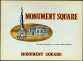 Monument Square Vintage Inner Cigar Box Label
