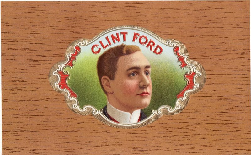 Clint Ford Vintage Inner Cigar Box Label
