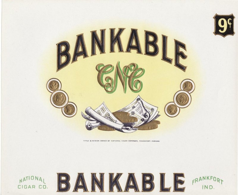 Bankable Vintage Inner Cigar Box Label