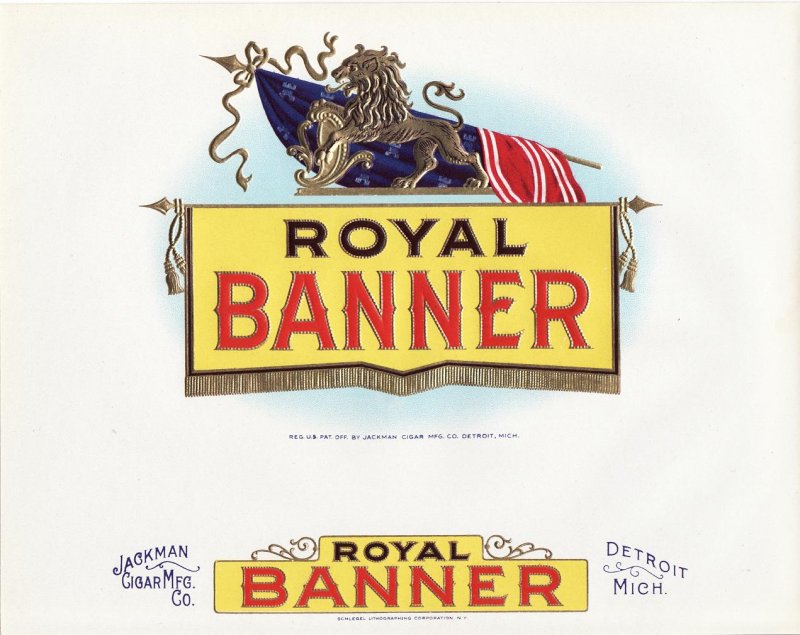 Royal Banner Inner Cigar Box Label, 1930s