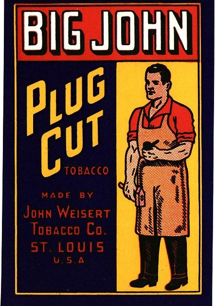 Big John Plug Cut Tobacco Label, 1920s