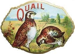 Quail Vintage Outer Cigar Box Label
