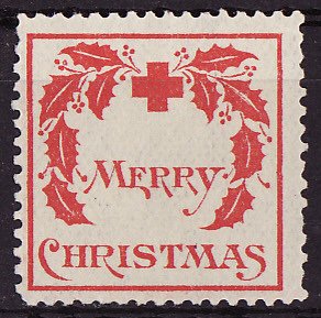     7- 1, WX1,  1907 U.S. Red Cross Christmas Seal, Type 1