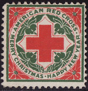 1910-1, WX6, 1910 U.S. Red Cross Christmas TB Seal, F, NG