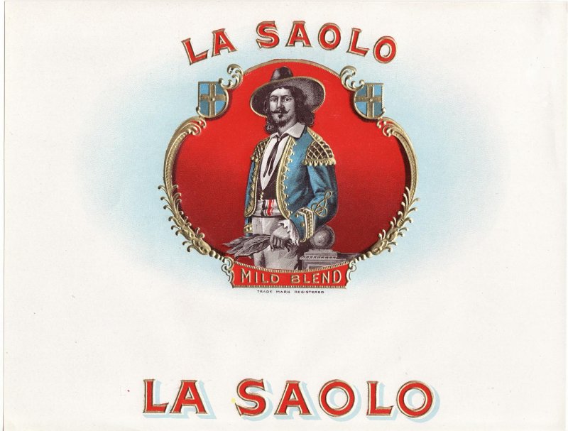 La Saolo Vintage Inner Cigar Box Label