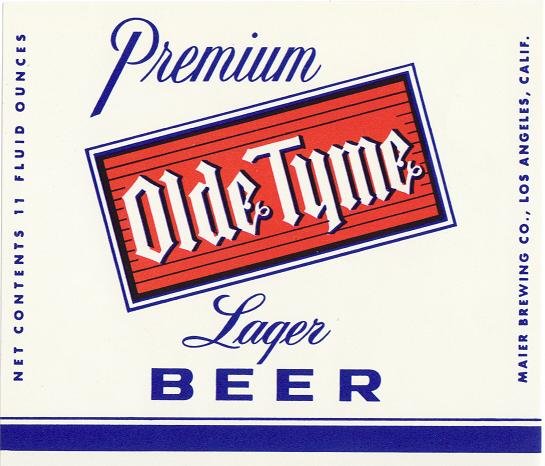 Old Tyme Premium Lager Beer Label