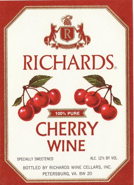 Richards Cherry Wine Label