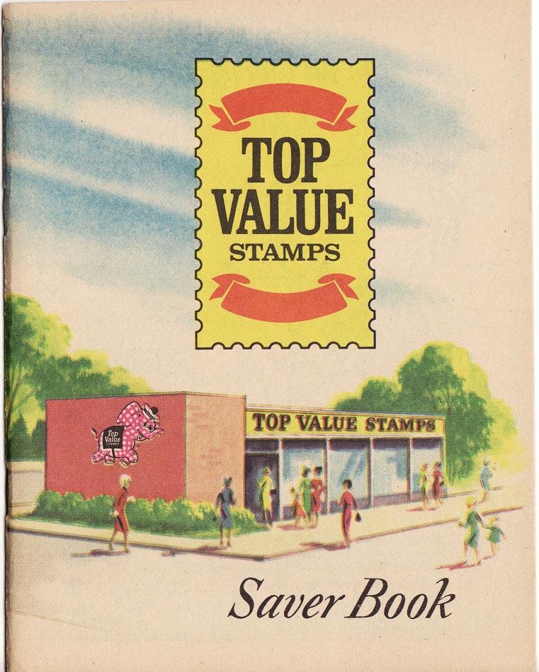 Top Value Trading Stamp Saver Book, 1966, Unused, Mint