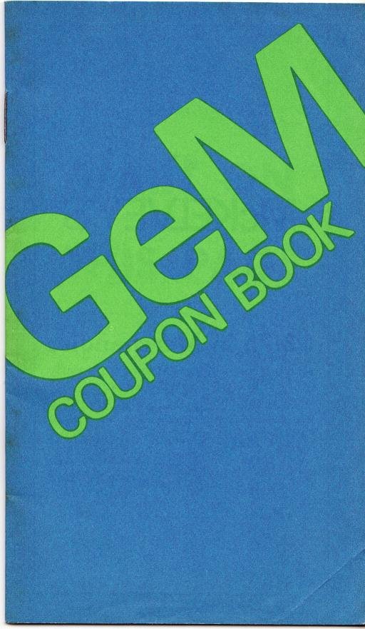 Gem Trading Stamps Saver Book, Unused