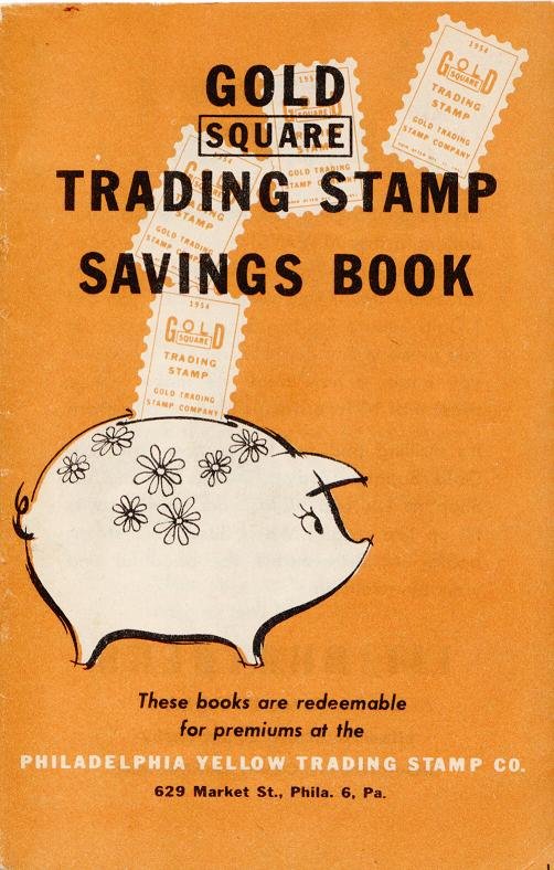 Gold Square Trading Stamps Savings Book Cover