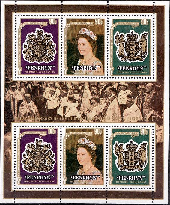 Penrhyn 104, Penrhyn 25th Anniversary Queen Elizabeth II Coronation, Sheet/6