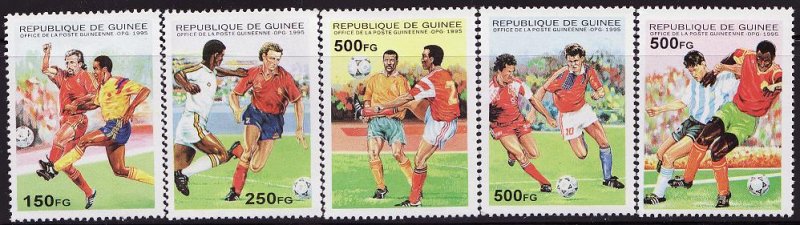 Guinea 1286-90, 1998 World Cup Championships France, MNH