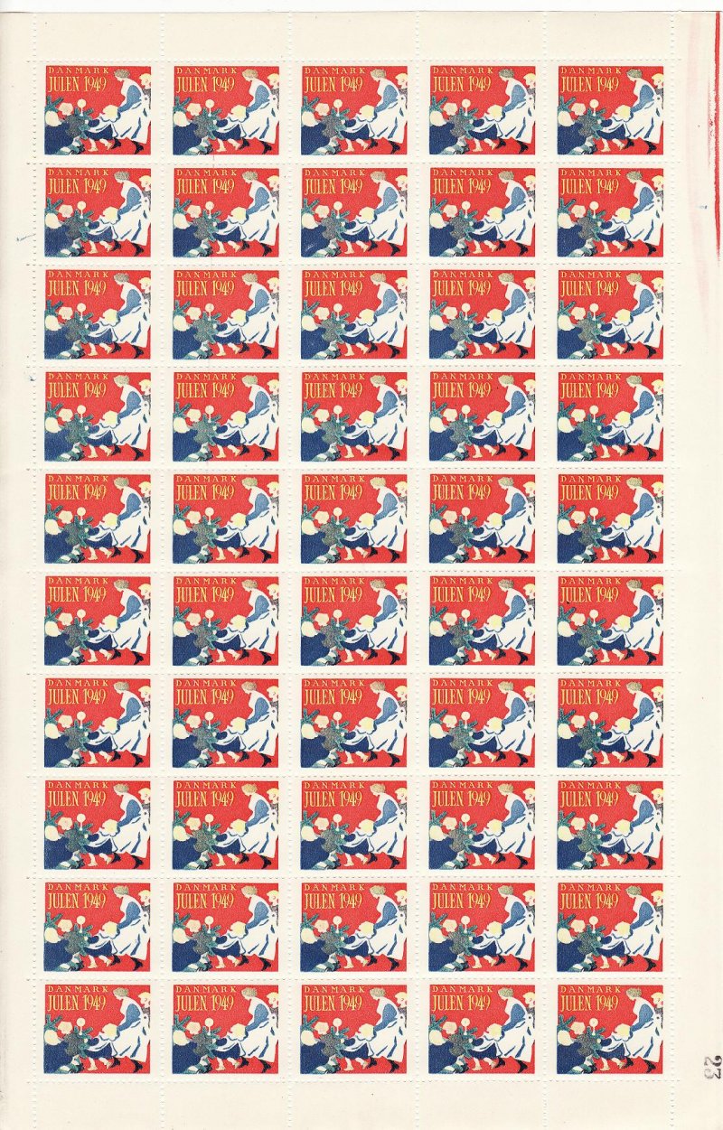Denmark 46.x, 1949 Denmark TB Charity Seals Sheet