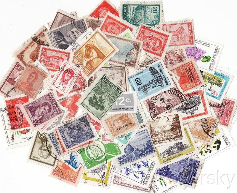 Argentina Stamp Packet,  200 different stamps from Argentina