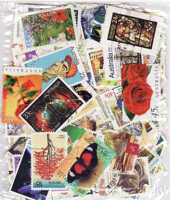 Australia Pictorial Stamp Packet, 200 different stamps from Australia