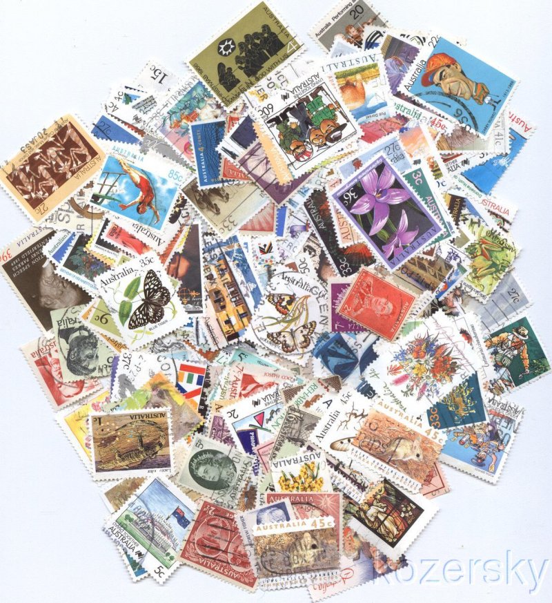  Australia Stamp Packet,  200 different stamps from Australia