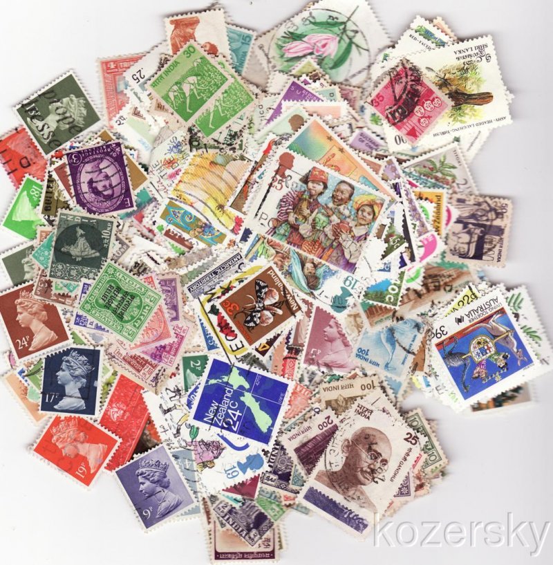 British Empire Stamp Packet, 1000 different British Empire stamps