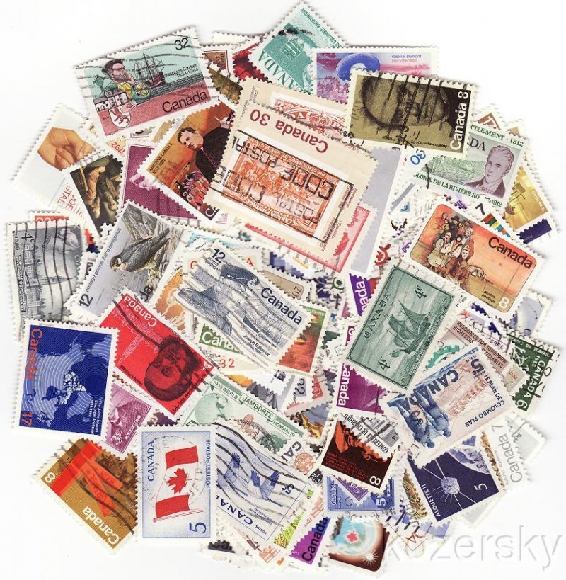 Canada Commemorative Stamp Packet,  500 different stamps from Canada