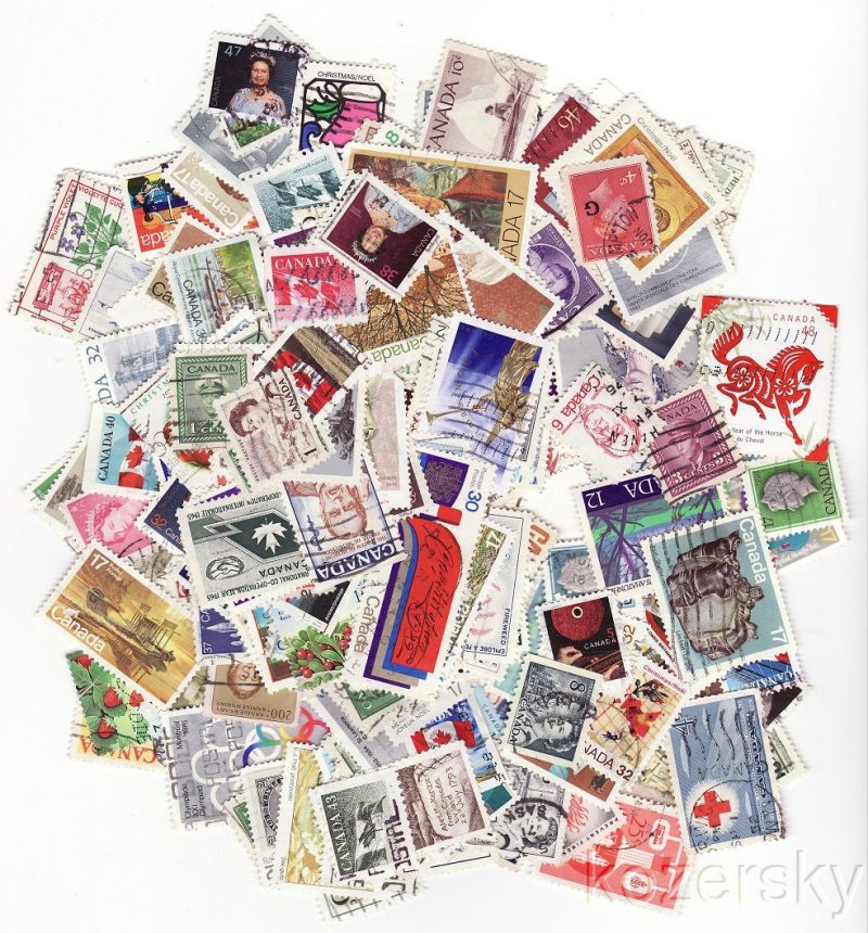 Canada Stamp Packet,  300 different stamps from Canada