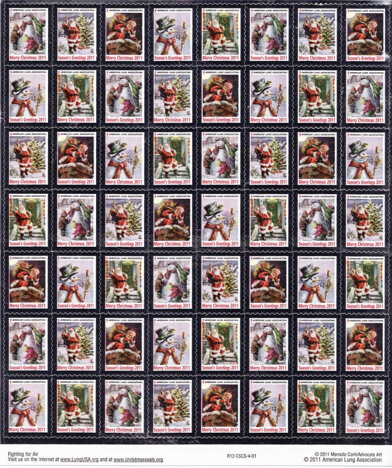111-1x1, 2011 U.S. National Christmas Seals Sheet, R12-CSCS-4-01