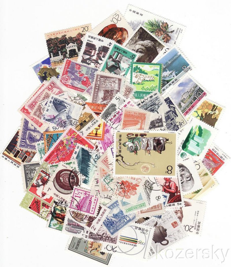  China (PRC) Stamp Packet, 100 different stamps from China