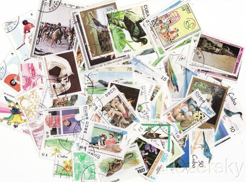 Cuba Stamp Packet,  100 different stamps from Cuba