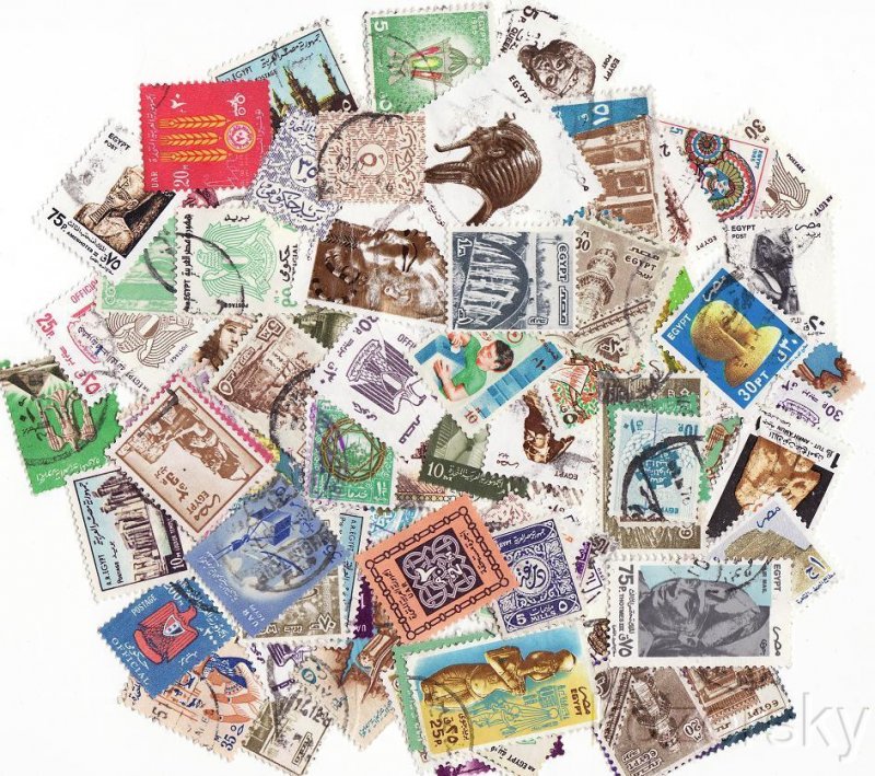 Egypt Foreign Stamp Packet,  100 different stamps from Egypt