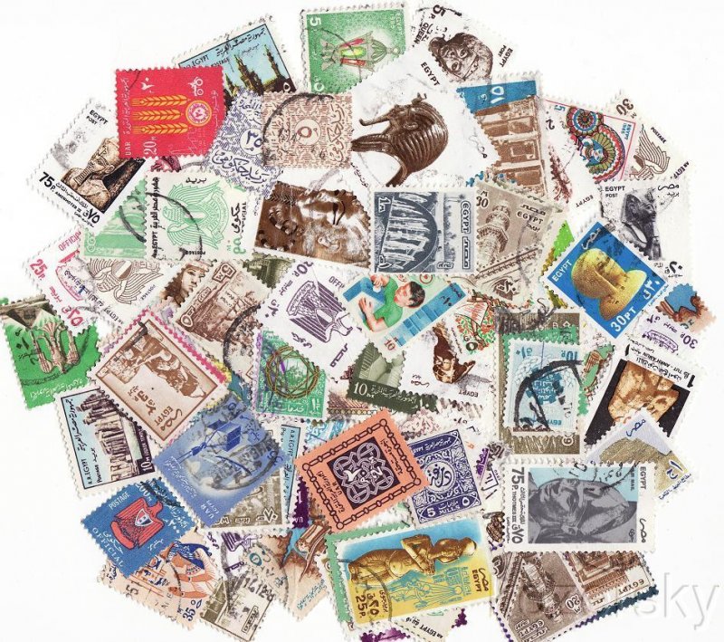 Egypt Foreign Stamp Packet,  200 different stamps from Egypt