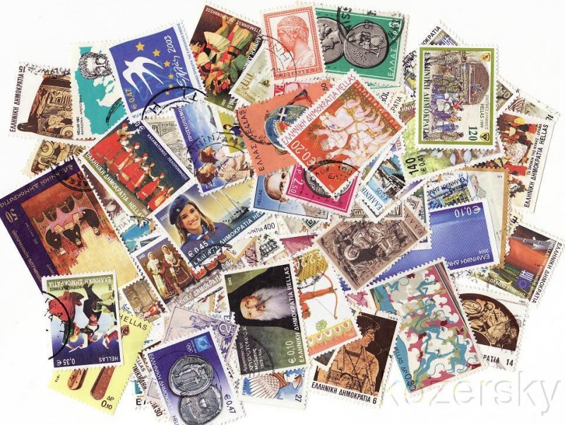 Greece Foreign Stamp Packet,   100 different stamps from Greece