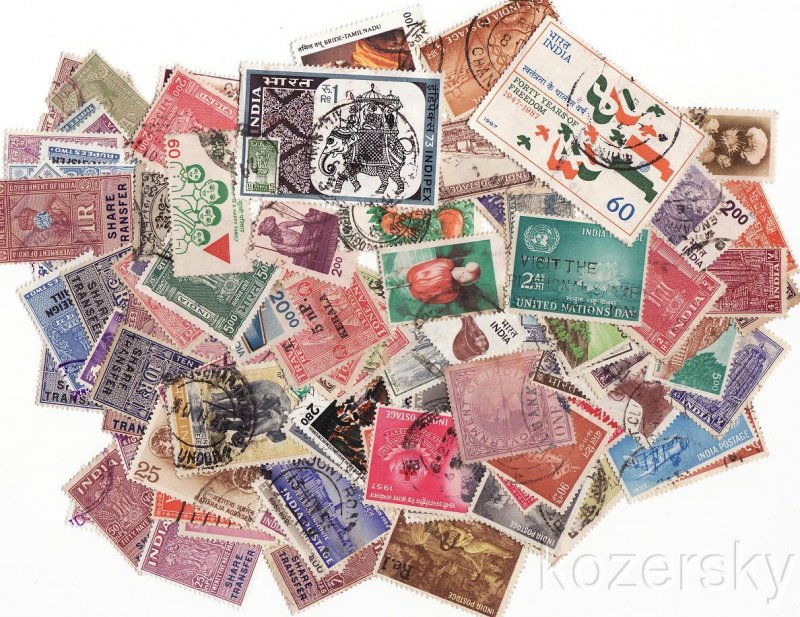 India Pictorial Stamp Packet,  300 different stamps from India