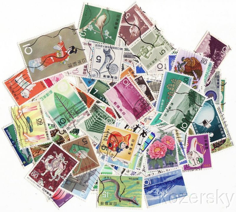 Japan Pictorial Stamp Packet, 200 different stamps from Japan