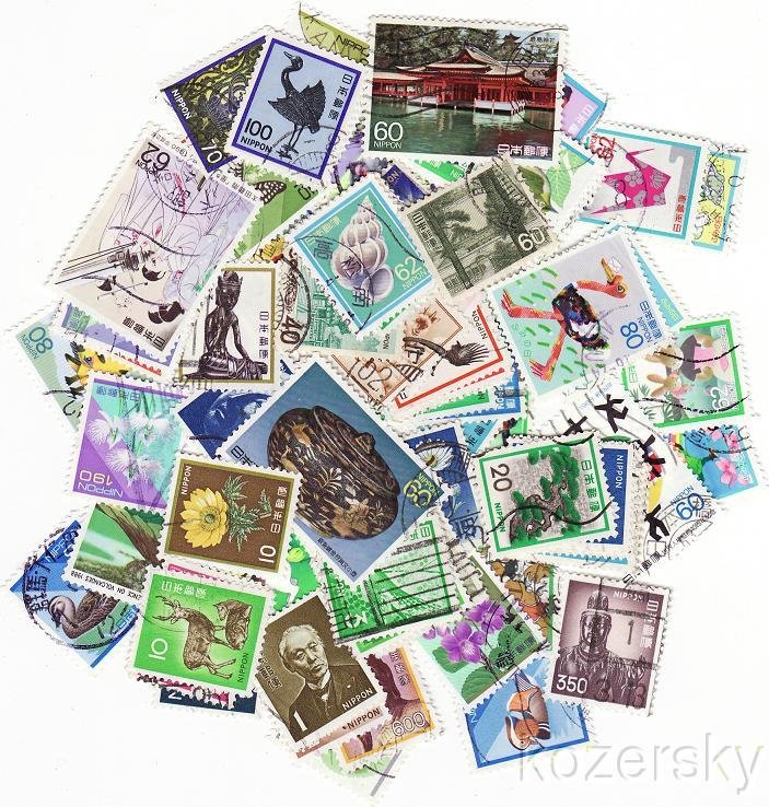 Japan Stamp Packet,  100 different stamps from Japan