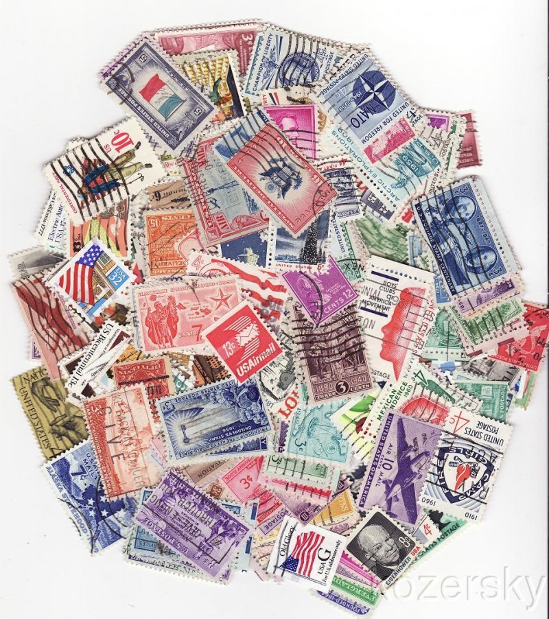   U.S. Stamps, Stamp Packet Collection, 100 different stamps