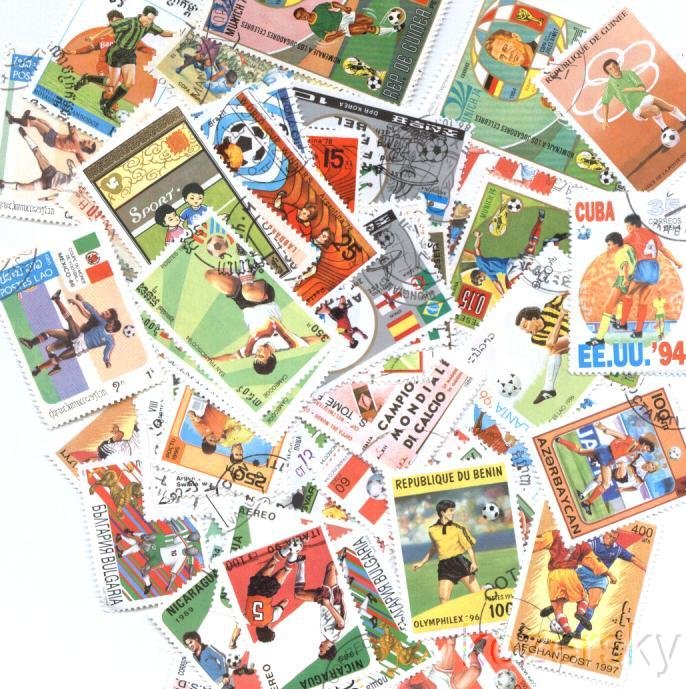 Soccer on Stamps, Topical Stamp Packet,  500 different stamps