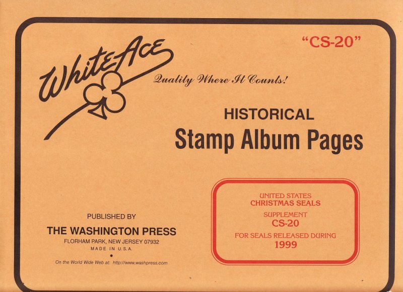 White Ace U.S. Christmas Seal Album Pages, Supplement CS-20, 1999